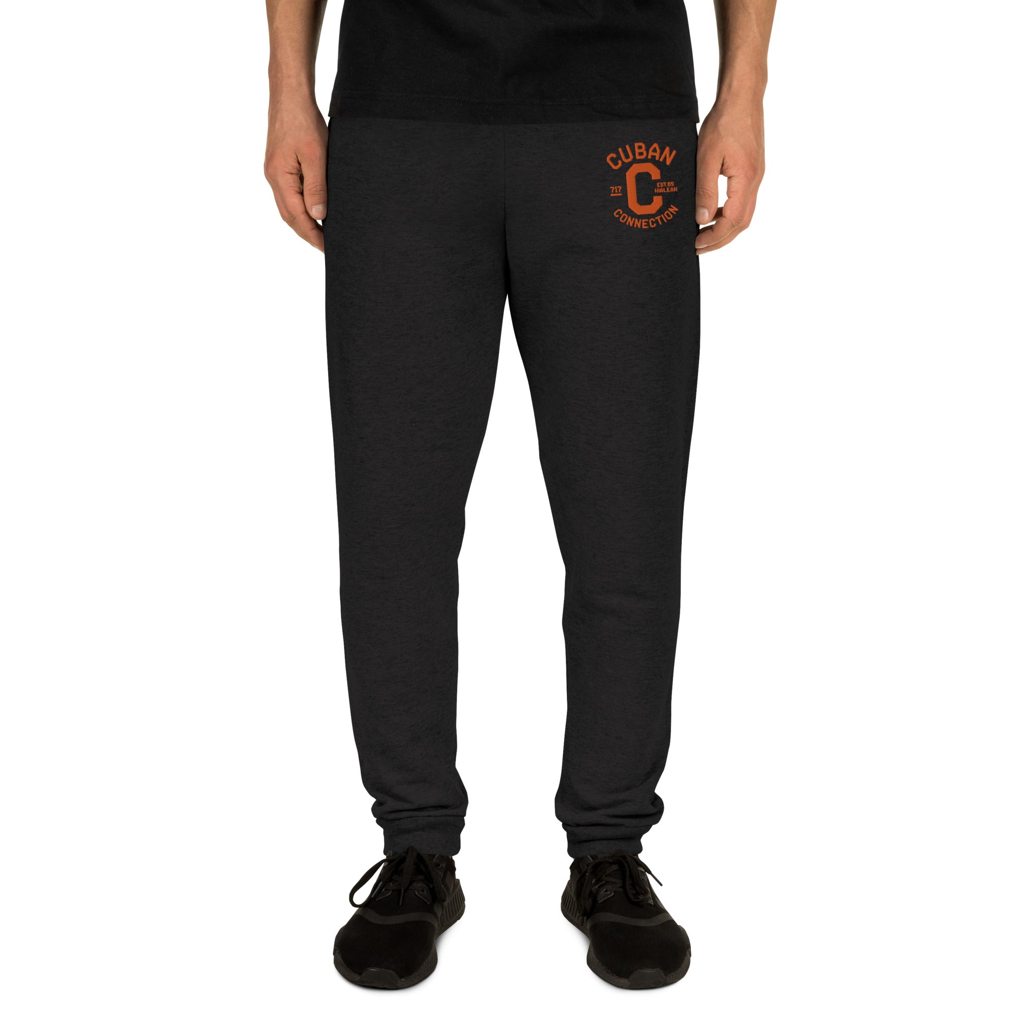 Clásico Orange Embroidered Logo Joggers