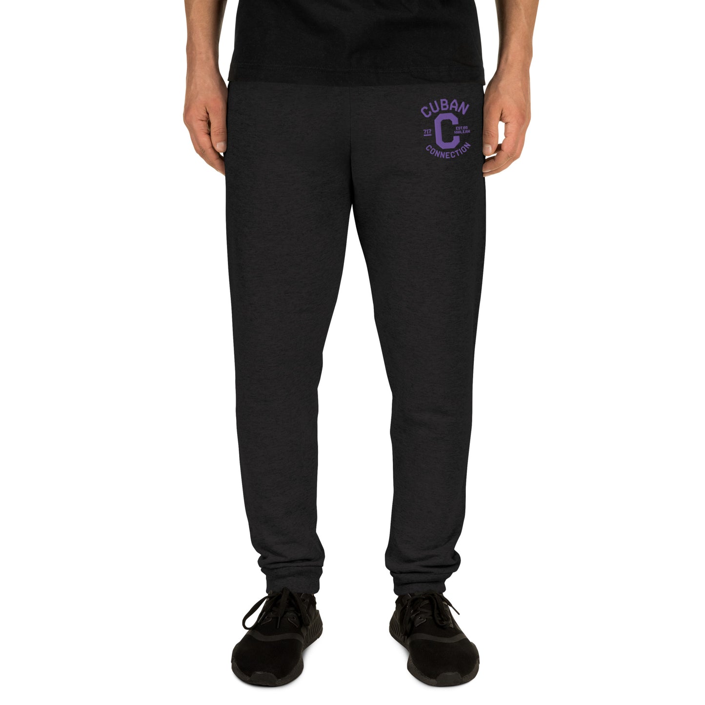 Clásico Purple Embroidered Logo Joggers