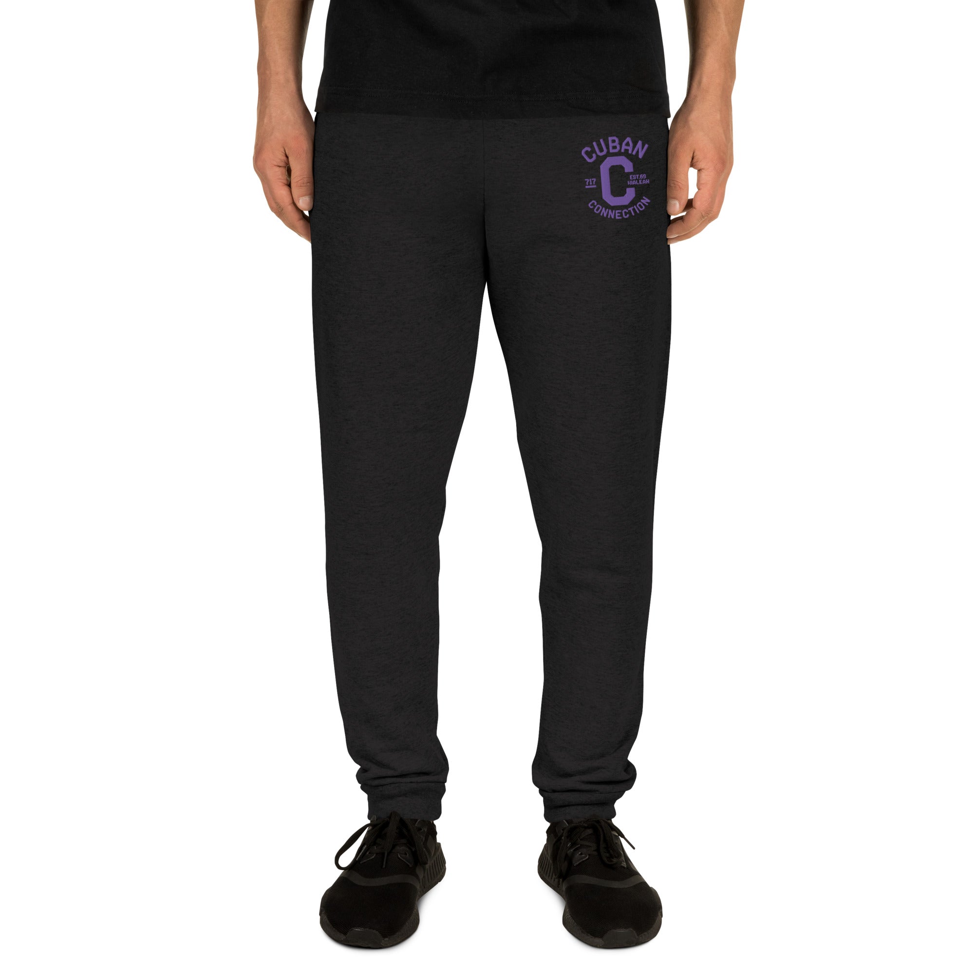 Clásico Purple Embroidered Logo Joggers