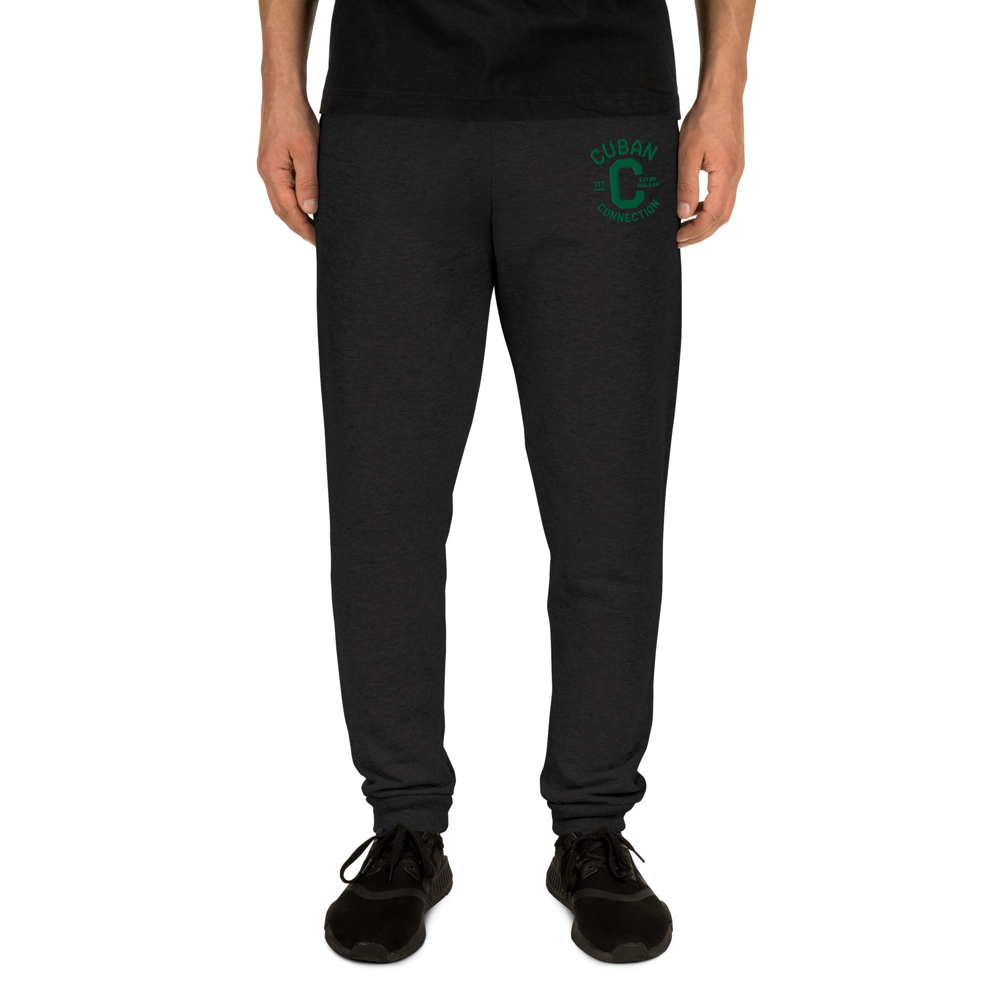 Clásico Green Embroidered Logo Joggers