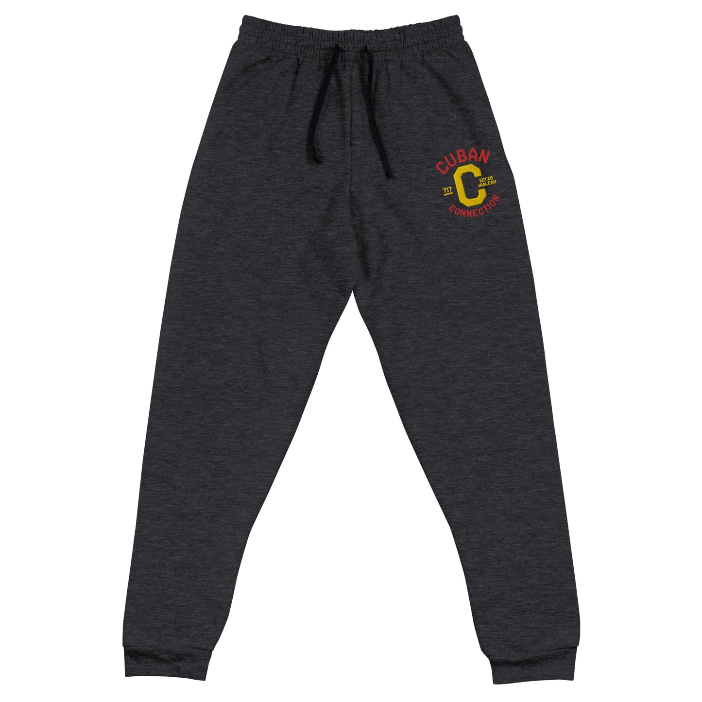 Clásico Red & Yellow Embroidered Logo Joggers