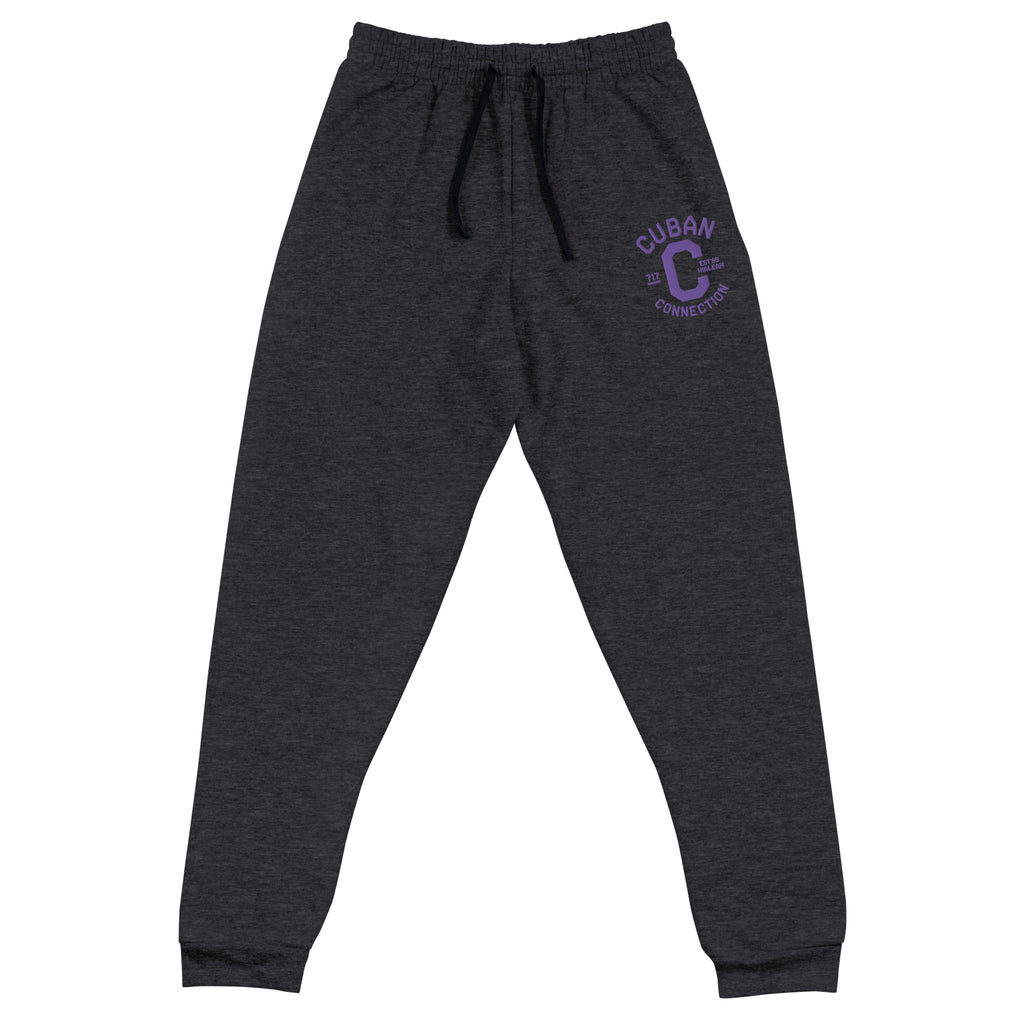 Clásico Purple Embroidered Logo Joggers
