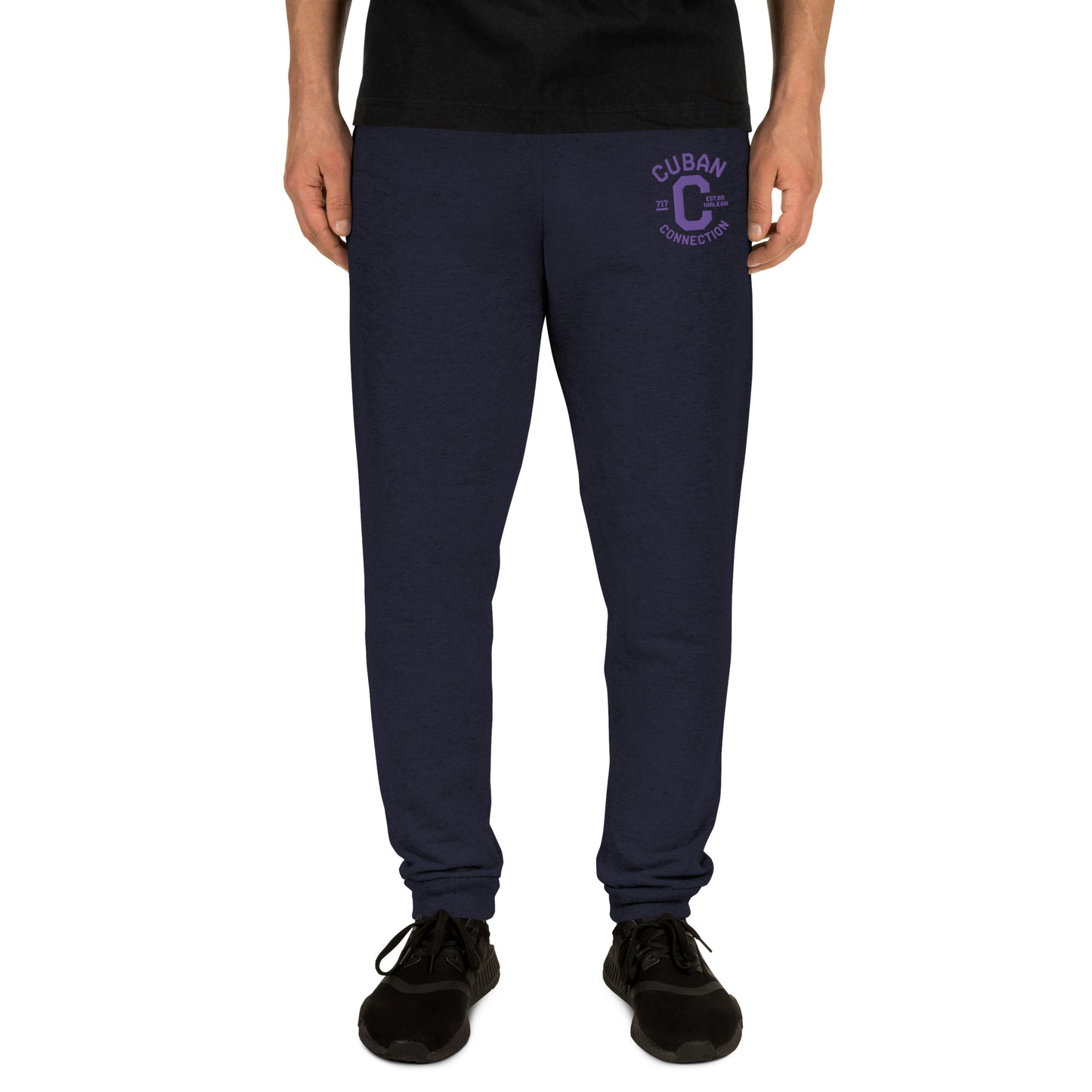 Clásico Purple Embroidered Logo Joggers