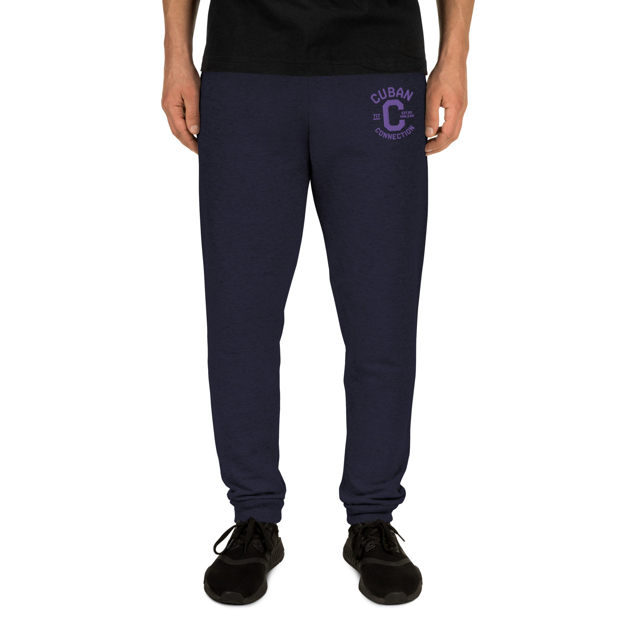 Clásico Purple Embroidered Logo Joggers