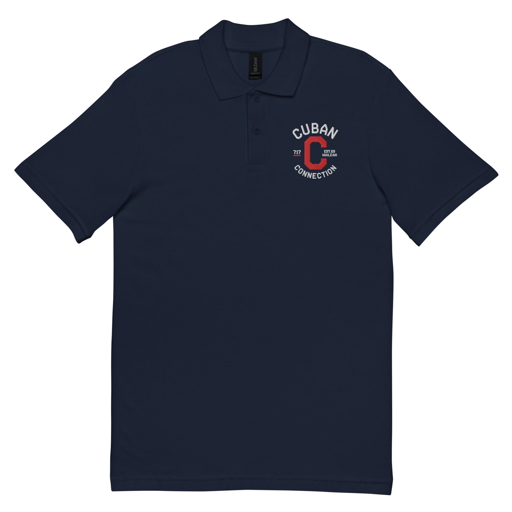 Clásico White & Red Logo Embroidered Polo Shirt