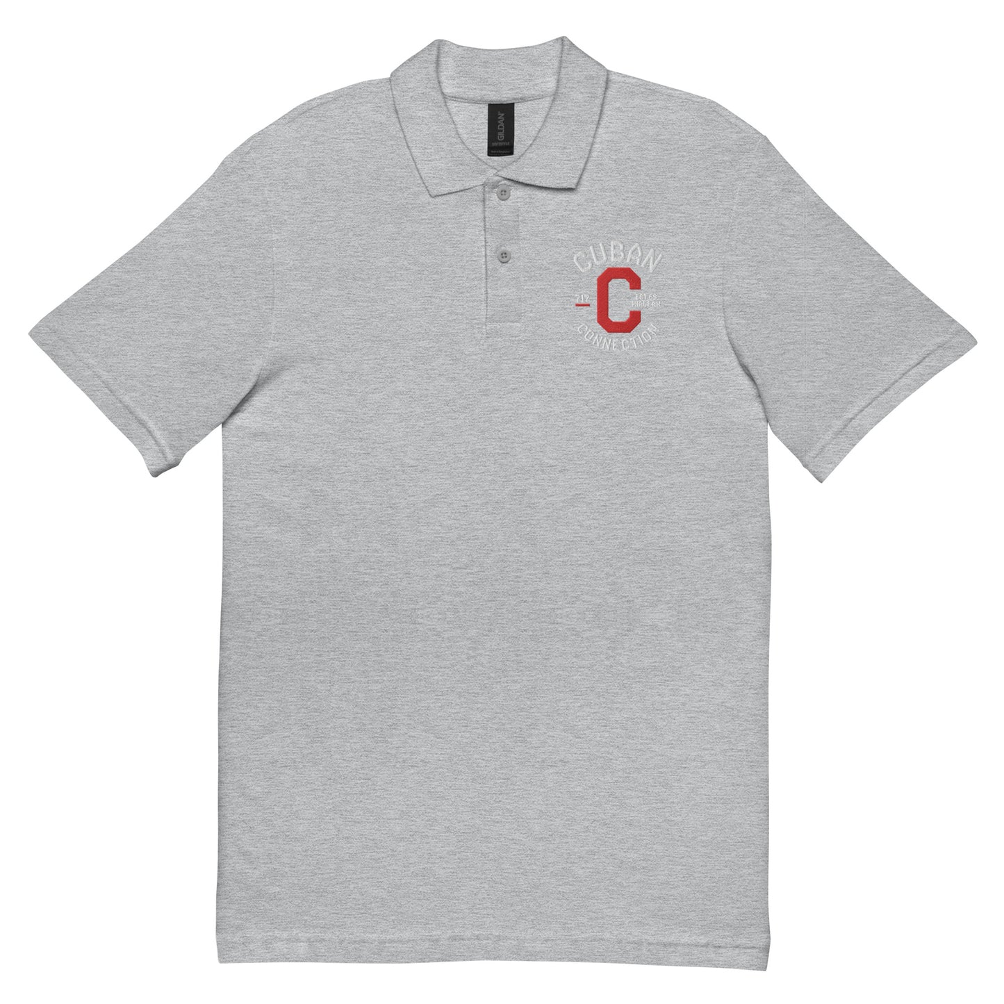 Clásico White & Red Logo Embroidered Polo Shirt