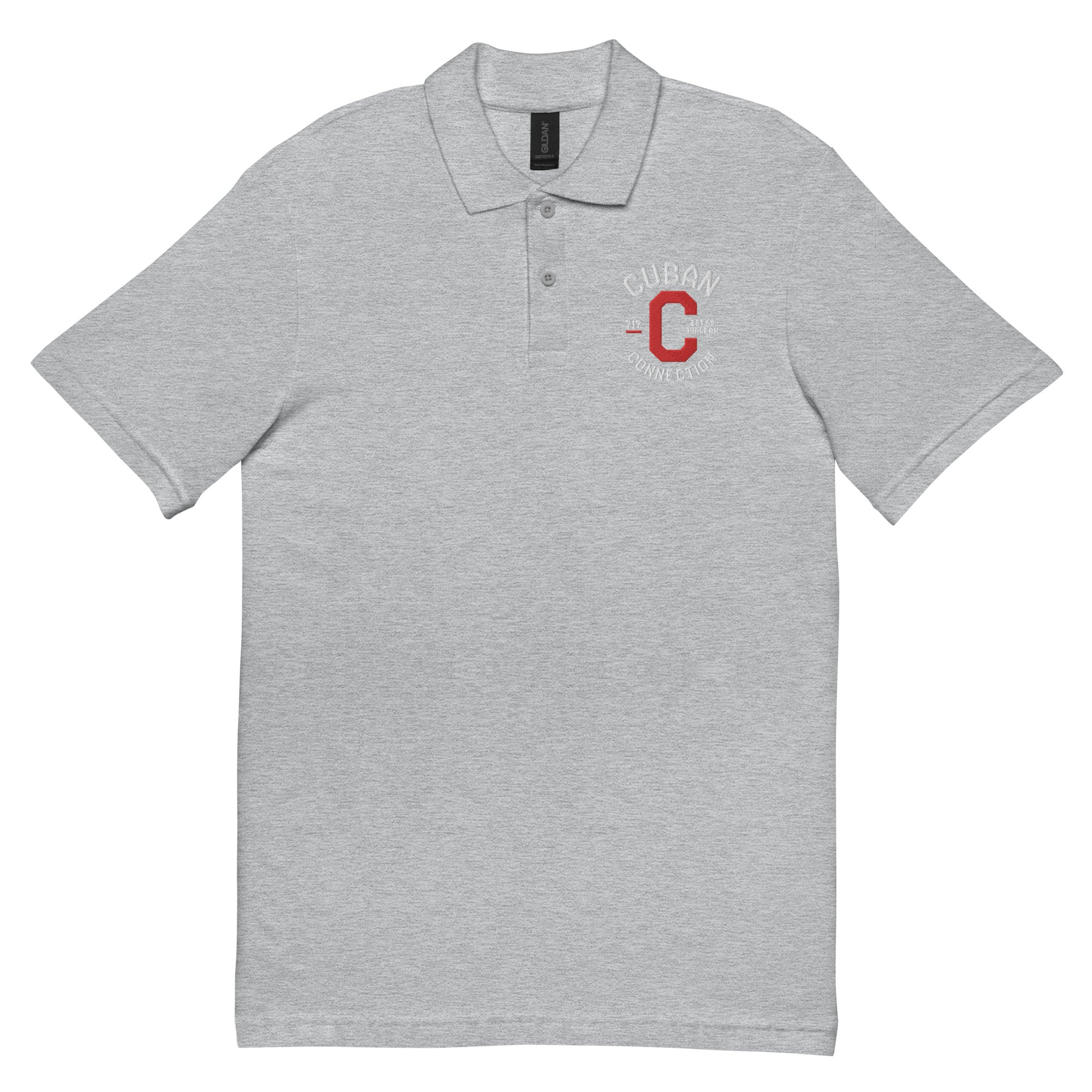 Clásico White & Red Logo Embroidered Polo Shirt