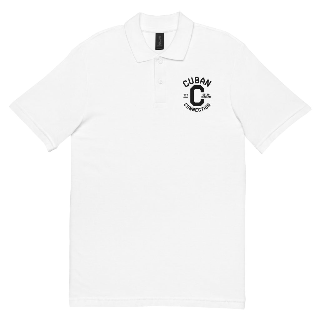 Clásico Black Logo Embroidered Polo Shirt