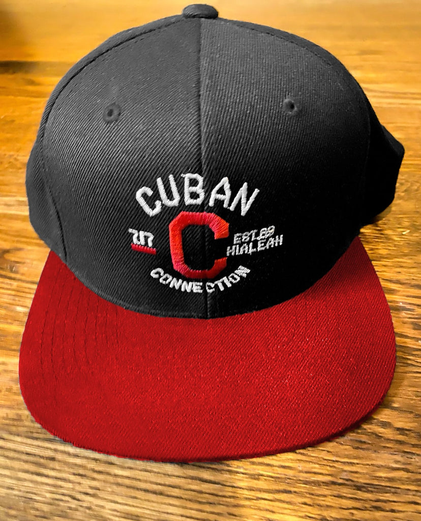 S.E. Black & Red SnapBack Hat with Classic Logo Embroidery