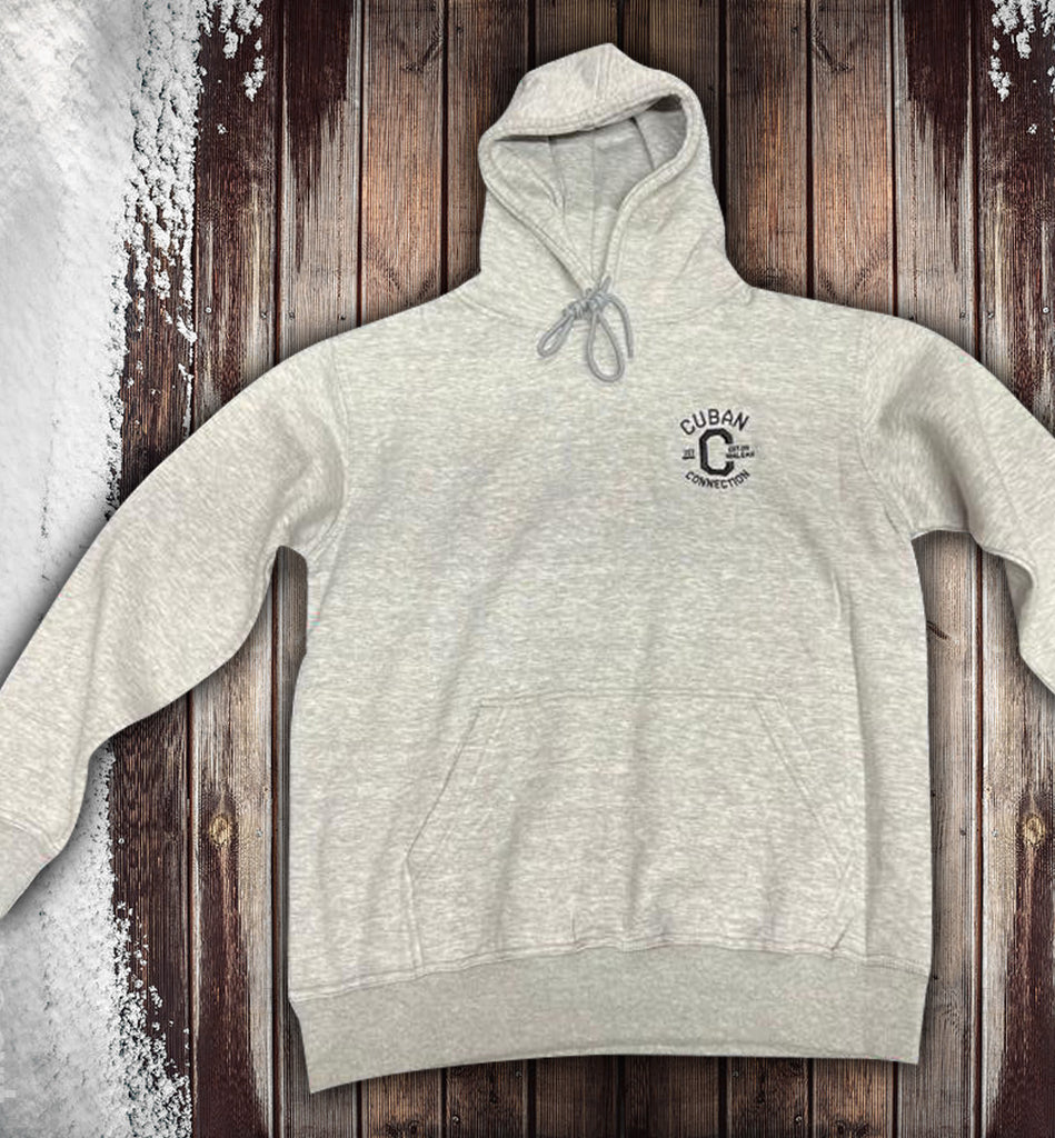 Limited Edition Grey & Black OG Logo Embroidered Hoodie