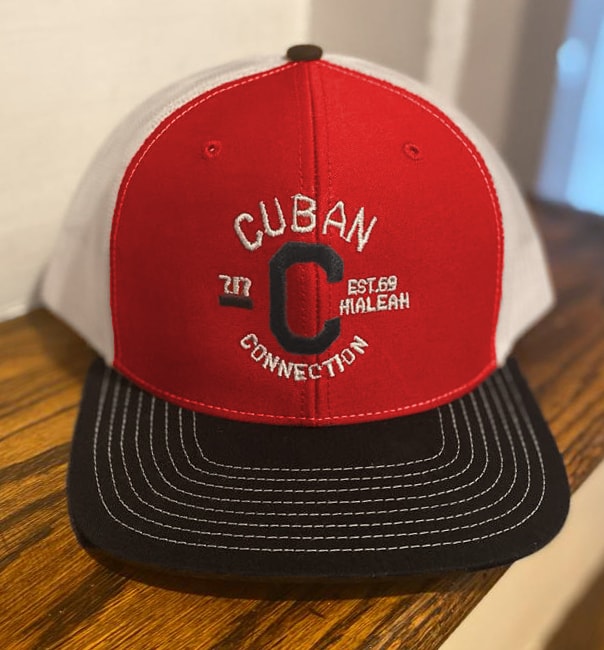 Red & Black Trucker Hat with Classic Logo Embroidery