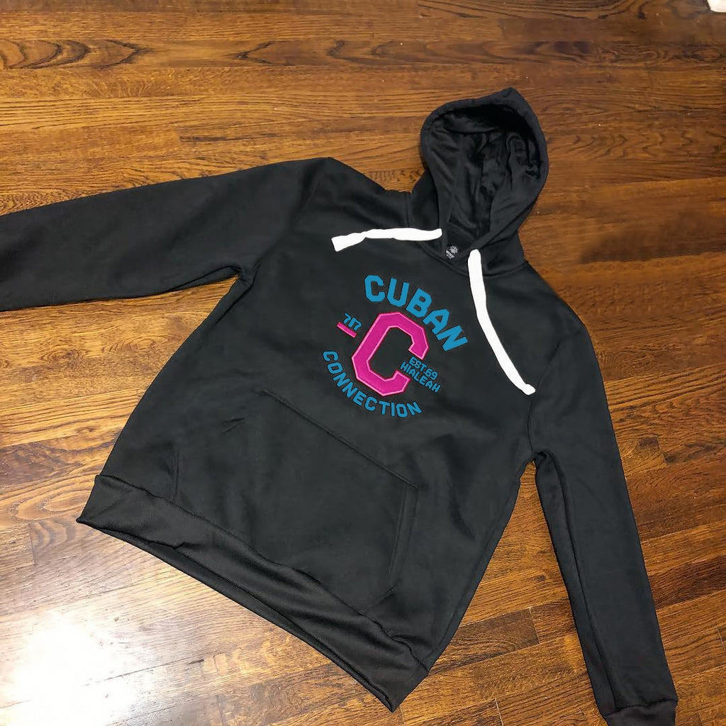 S.E. Black & Vice Classic Logo Embroidered Hoodie